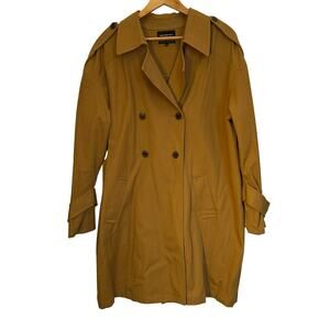 Something Navy Easy Oversized Trench Coat Tan Brown Jacket Classic Overcoat Long